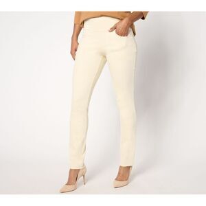 Women Control Women's Pants Sz L With Prime Tummy Slim-Leg White A657323